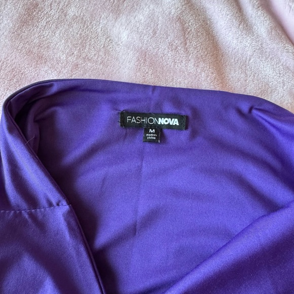 Fashion Nova Purple Halter Bodycon Mini Dress - Picture 4 of 6